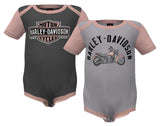 Harley Davidson Harley -Davidson® Pack von 2 Cote COSTE CORGEBLOCK - GRAY/ROSE REF