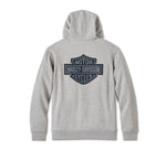 Harley Davidson with hood and zipper & Shield hood Lined in Tartan - Gray Heather Ref.96009-25vm