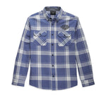 Shirt Captain de Harley Davidson Road pour hommes - Blue Plaid Réf.96146-23VM