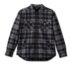 Harley Davidson Flash con bisagra masculina de águila voladora - Black Plaid Ref.96215-24vm