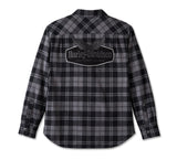 Harley Davidson Flash mit Flying Eagle Herren Scharnier - Schwarzer Plaid Ref.96215-24VM