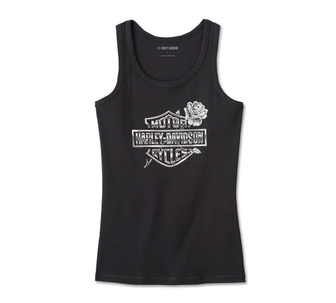 Harley Davidson Rose Bar & Shield Women - Harley Black. Ref.96600-24VW