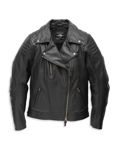 HARLEY DAVIDSON Giacca Harley-Davidson® Donna Bezel Biker Collar Leather Jacket REF.97006-22EW