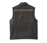 HARLEY DAVIDSON Gilet in pelle da uomo Fuel to Flames REF.97031-24VM