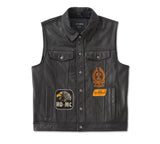 Harley Davidson Men's leather leather vest Fuel to flames ref.97031-24vm