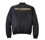 Harley Davidson Bomber Jacke bei den Crank Men - Harley Black. Ref.97450-24VM