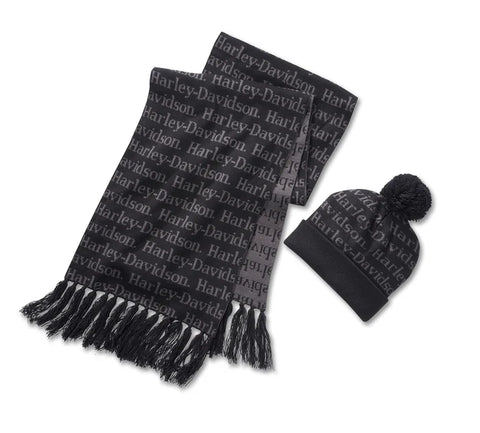 Harley Davidson Set Beanie Gift et Harley -Davidson - Harley Black Scarf. Réf.97671-25VW