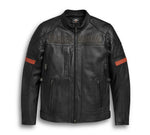 HARLEY DAVIDSON Giacca in pelle da uomo impermeabile Vanocker H-D con Triple Vent System REF.98000-20EM