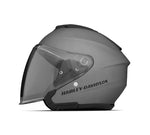 Harley Davidson Helmet 3/4 H33 Maywood II con Antisolar Visiera - Matte Black Silver Ref.98160-22ex.