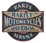 Harley-Davidson® Parts & Service Artistic Metal Artistic Cartel Cartel mit zwei Reifen-Blue-Ref.HDL-15523