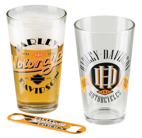 HARLEY DAVIDSON RIDE GRATUIT Glass Set - HDL -18798