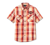 Harley Davidson Plaid Bar & Shield Camisa para hombres - YD Plaid - Merlot Ref. 96616-23VM