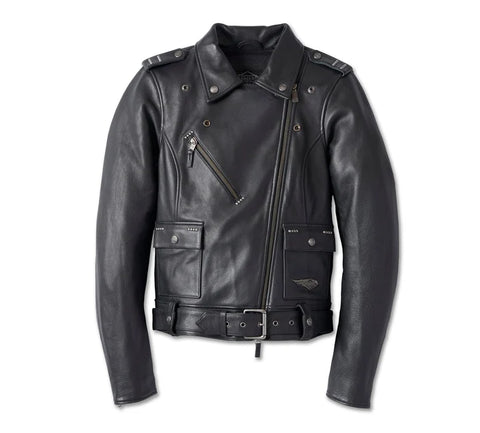 Harley Davidson Chaqueta de cuero Biker Cycle Queen 120 aniversario para mujeres Ref. 97026-23W