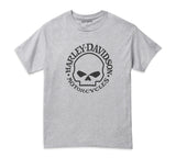 Harley-Davidson T-shirt Da Uomo Grigio Chiaro Willie GTM Skull REF. 99146-22VM