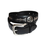 Harley Davidson Black Belt Herren Leder Mann Belt Deputy Ref. HDMBT10006