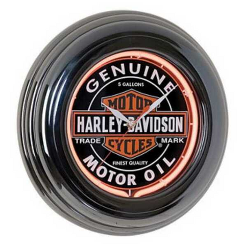 Harley-Davidson® Genuine Oil CAN Reloj de neón HDL-16617B